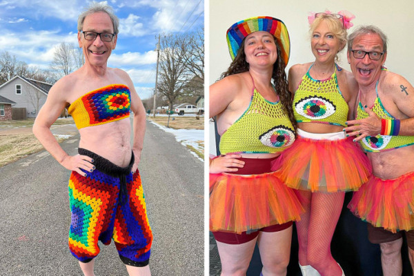 Viral! Ayah Bantu Anak Jualan, Rela Promosi Pakai Crop Top dan Bikini hingga Pamer Perut