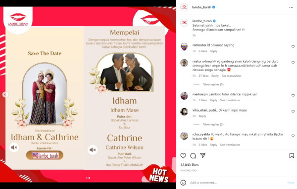 Catherine Wilson dan Anggota DPR Sidrap Idham Mase Akan Menikah 1 Oktober