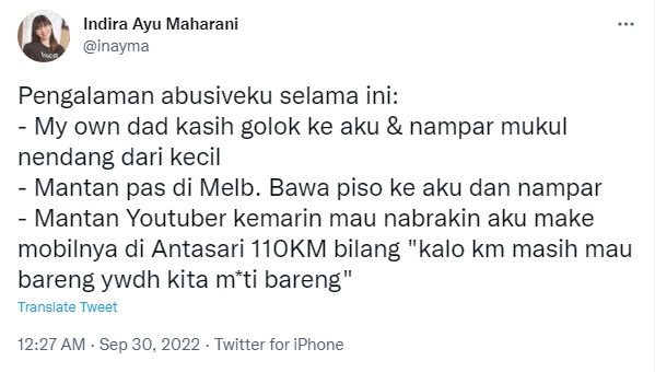 Viral Curhatan Indira Ayu Maharani Mantan Pacar Chandra Liow yang Ngaku Alami Kekerasan