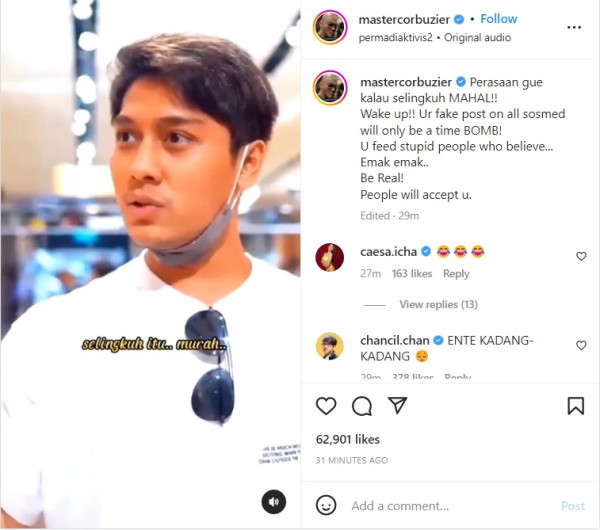 Viral Video Pengakuan Rizky Billar soal Selingkuh: Itu Dilakukan Orang Murahan