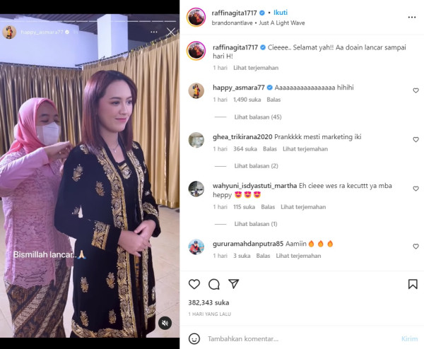 Happy Asmara Fitting Baju Nikah Adat Jawa, Raffi Ahmad Ucapkan Selamat
