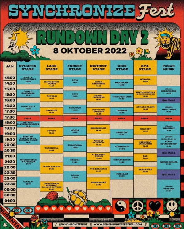 Jadwal Synchronize Fest 2022 Hari Kedua, Ada Denny Caknan hingga Burgerkill