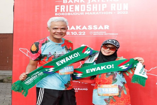 Bank Jateng Friendship Run, Warga Makassar Antusias Lari Bareng Ganjar