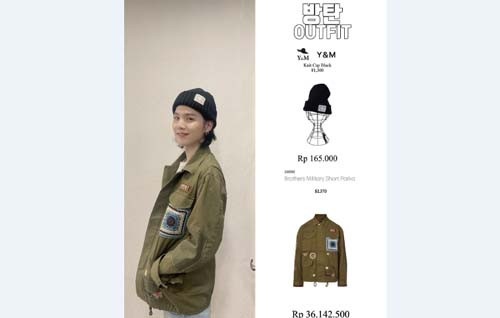 Suga BTS Pakai Kupluk Harga di Bawah Rp200 Ribu, Netizen: Cuma Itu yang Kebeli