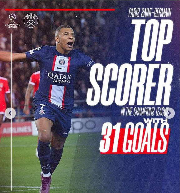 Hasil PSG vs Benfica: Mbappe Cetak Sejarah saat Les Parisien Ditahan Imbang
