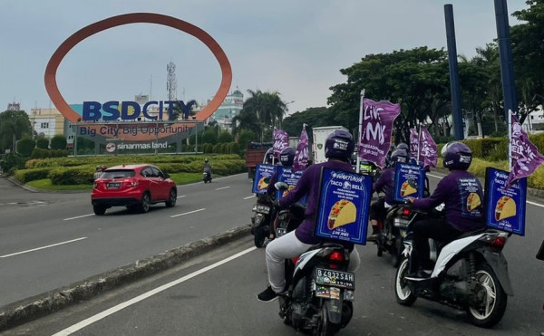 Konvoi Armada Ungu Menandai Dibukanya Taco Bell Paramount Gading Serpong