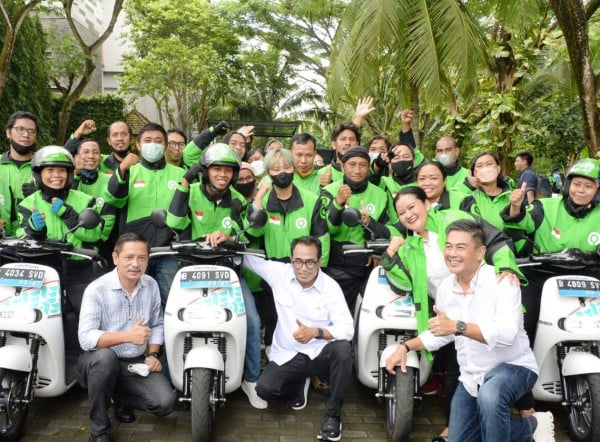 Ojek Motor Listrik Jadi Angkutan KTT G20, Begini Penampakannya