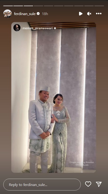 Sule dan Memes Prameswari Pamer Pakai Baju Pengantin, Menikah?