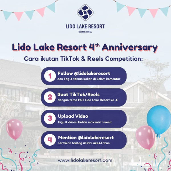 Wuiiih! Kompetisi TikTok & Reels Video Lido Lake Resort Berhadiah Voucher Menginap. Begini Caranya.
