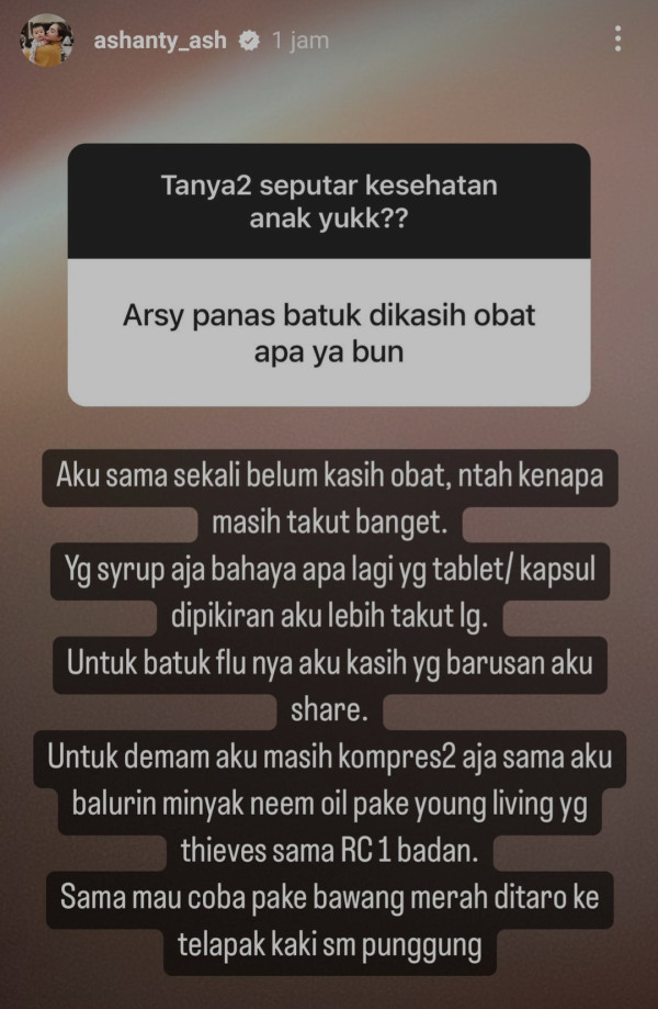 Kasus Gangguan Ginjal Akut Meningkat, Ashanty Takut Berikan Obat Sirup ke Anak
