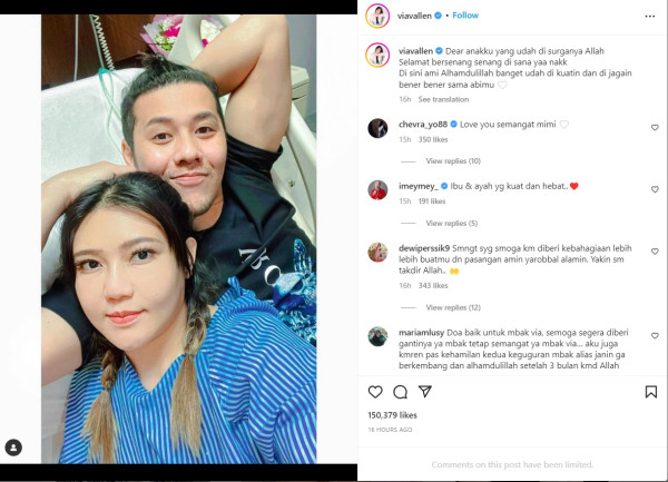 Via Valllen Ikhlaskan Janin yang Dikandungnya: Anakku Udah di Surganya Allah