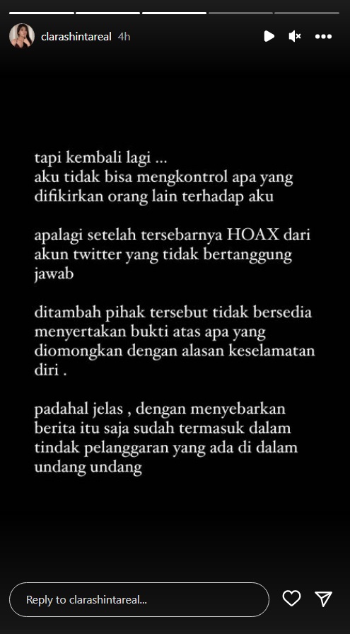 Clara Shinta Buka Suara usai Dituduh Jadi Selingkuhan Pria Beristri: Hoaks!