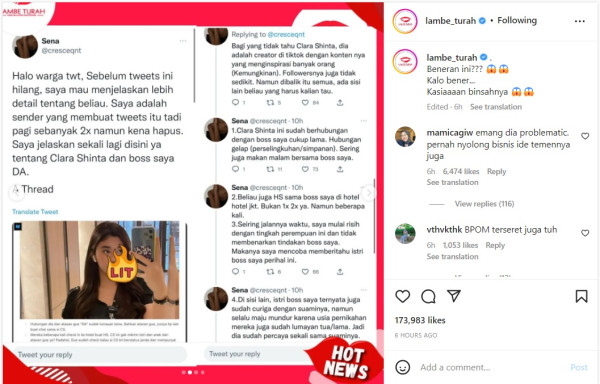 Heboh Clara Shinta Dituduh Jadi Selingkuhan Pria Beristri, Begini Kronologinya
