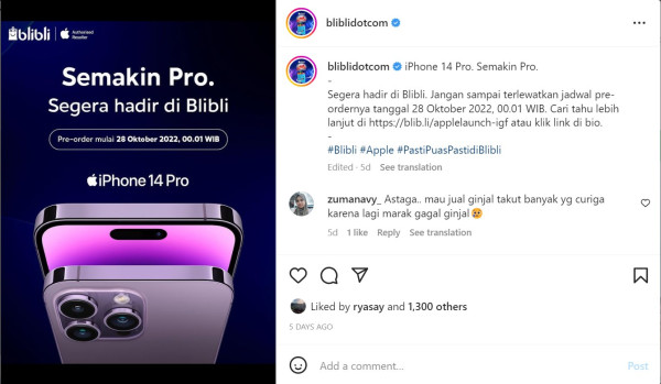Ini Harga dan Cara Beli iPhone 14, Siapkan Duitnya Mulai Sekarang!
