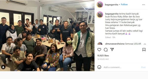 Kru Lesti Kejora dan Rizky Billar Pamit, Leslar Entertainment Bubar?