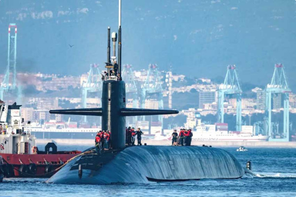 Kapal Selam Rudal Balistik AS yang Kedua Muncul di Pelabuhan Gibraltar