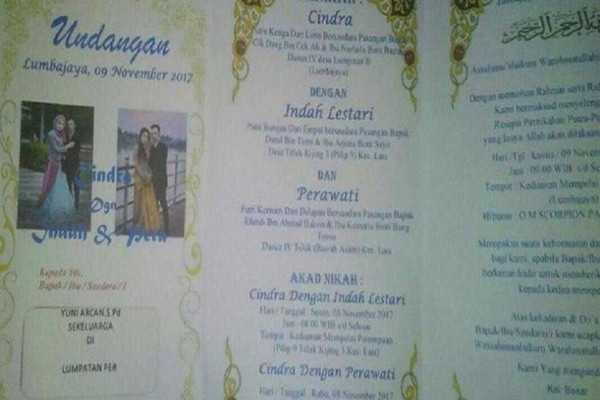 Pria Nikahi 2 Wanita Sekaligus Gemparkan Musi Banyuasin