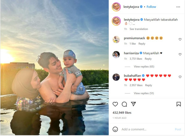 Unggah Foto Mesra di Kolam Renang, Lesti Kejora dan Rizky Billar Didoakan Bahagia