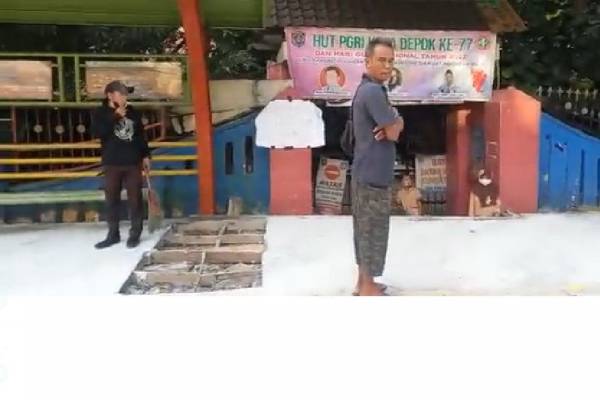 Tertutup Proyek Trotoar, SDN Pondok Cina 1 Direlokasi dan Berganti Jadi Masjid Raya Depok