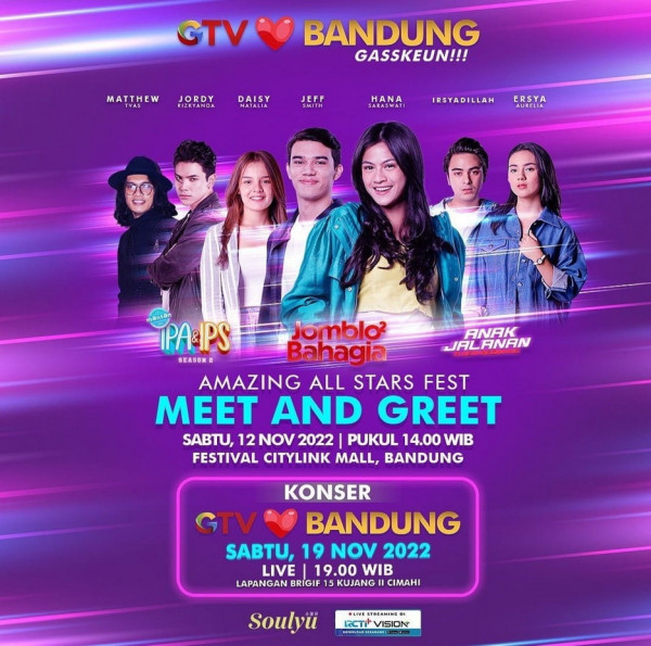 Akang dan Teteh Bandung Yuk Ramaikan Acara Amazing All Stars Fest GTV Hari Ini! Jangan Sampai Kelewatan