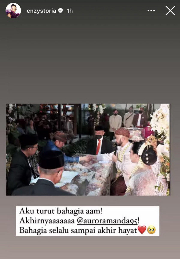Enzy Storia Unggah Momen Ijab Kabul Rachel Amanda