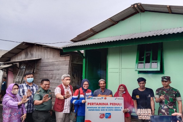 Pertamina Peduli, Lakukan Bedah Rumah dan Intervensi Gizi Spesifik di Kota Medan dan Kabupaten Deli Serdang