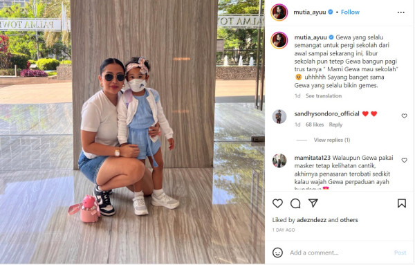 Mutia Ayu Unggah Foto Wajah sang Anak, Netizen Puji Matanya Mirip Glenn Fredly
