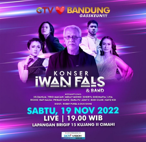 Wow! Hari Ini GTV Love Bandung Persembahkan Panggung Konser Iwan Fals & Band Bertabur Musisi-Musisi Papan Atas