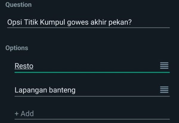 Fitur WhatsApp Polling Sudah Tersedia, Begini Cara Pakainya