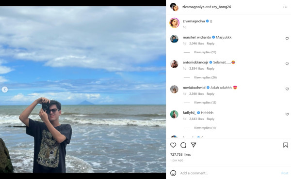 Ziva Magnolya Pamer Foto Mesra dengan Rey Bong di Pantai, Pacaran?