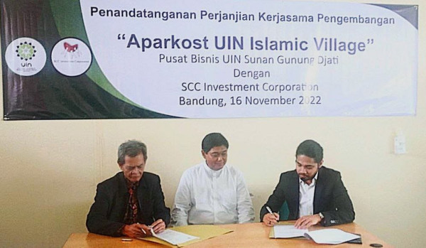 SCC dan Pusat Bisnis UIN SGD Bandung Teken Kerja Sama Bangun Aparkost