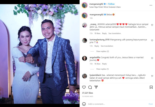 Aprilio Perkasa Manganang dan Claudya Resmi Menikah