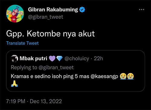 Gibran Sebel Kaesang Ngetwitt soal Keramas Terus: Ketombenya Akut
