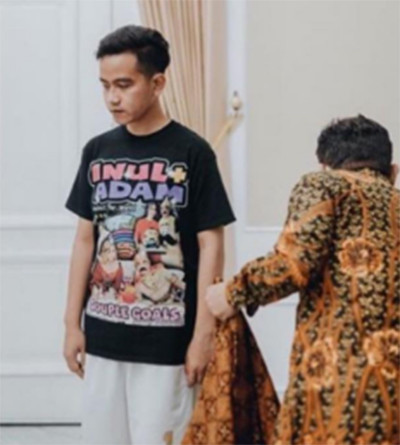 Gibran Rakabuming Keciduk Pakai Kaus Nyentrik Gambar Inul-Adam: Itu Selera Istriku
