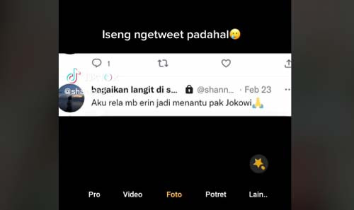 Viral! Cuitan Iseng Adik Erino Gudono Ingin sang Kakak Jadi Mantu Jokowi, Kini Jadi Kenyataan