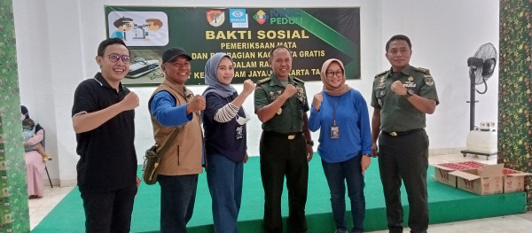 MNC Peduli Bersama Essilor Gelar Pemeriksaan Mata dan Bagikan Kacamata Gratis di Korem 051 Cikarang