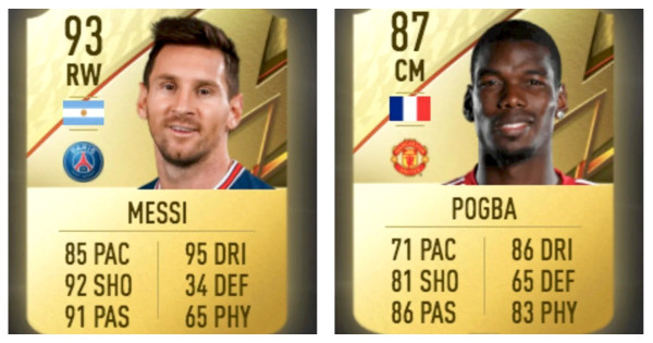 Perbandingan Statistik Pogba dan Messi di FIFA 22