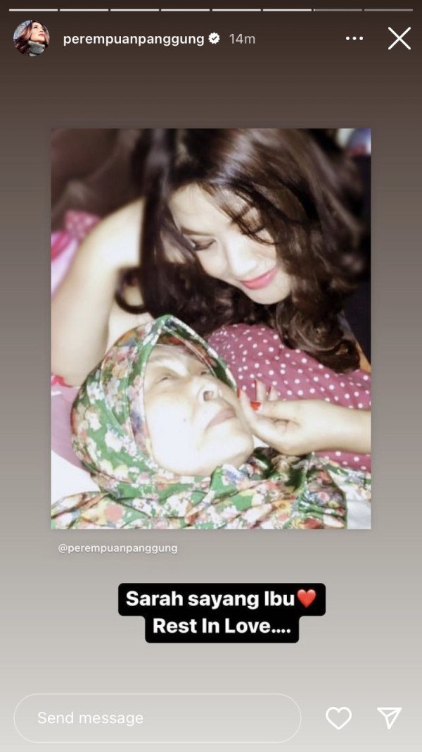 Cornelia Agatha Berduka Aminah Cendrakasih Meninggal Dunia: Sarah Sayang Ibu