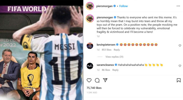 Piers Morgan: Lionel Messi Sombong!