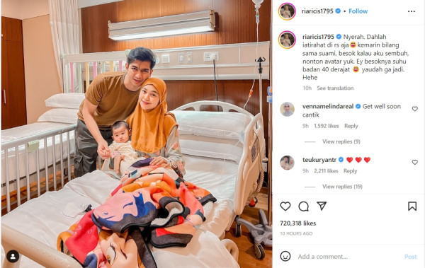 Ria Ricis Dilarikan ke Rumah Sakit, Alami Demam Tinggi