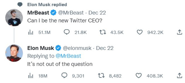 Youtuber MrBeast Tawarkan Diri Jadi CEO Twitter, Begini Jawaban Elon Musk