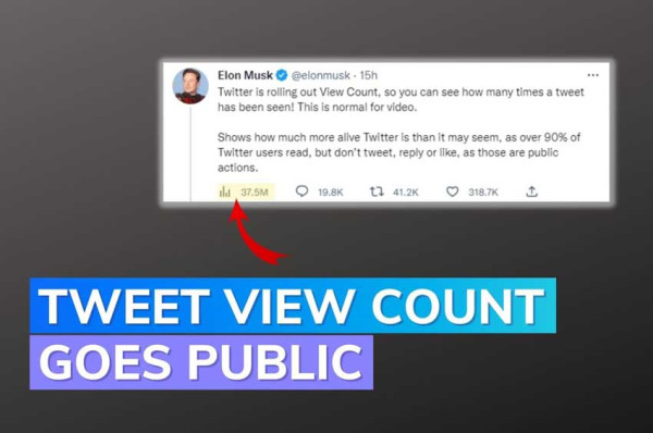 Elon Musk Meluncurkan Fitur View Count untuk Twitter