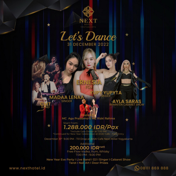 Let's Dance dan Nikmati Vibe Kemeriahan Countdown 2023 di Next Hotel Yogyakarta