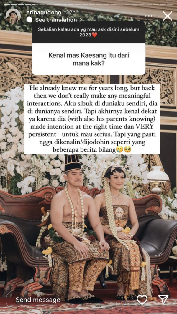 Ini Awal Mula Kedekatan Erina Gudono dan Kaesang Pangarep hingga Menikah