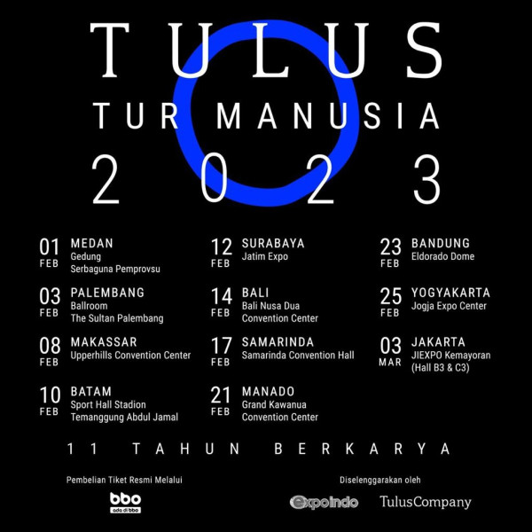 Tulus Akan Gelar Konser Tur Manusia 2023, Rayakan 11 Tahun Berkarya