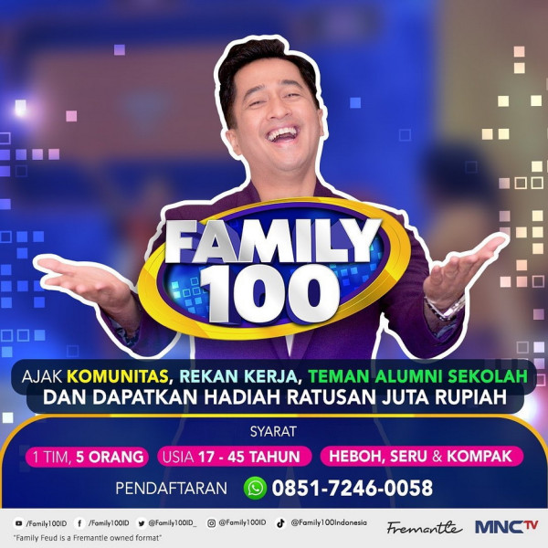 Mari Bergabung dan Taklukkan Hadiah 100 juta di Game Show Nomer 1 di Indonesia Family 100