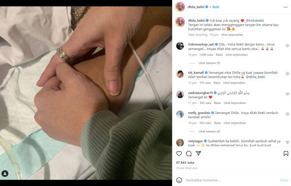 Aldila Jelita Unggah Foto Genggam Erat Tangan Indra Bekti: Bisa Yuk Sayang