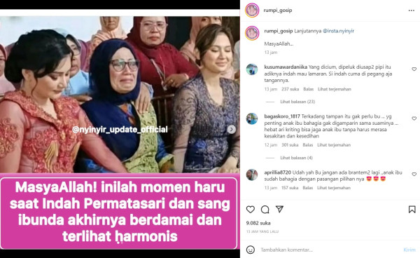 Indah Permatasari Akhirnya Bertemu Ibunya, Momen Pegangan Tangan Jadi Sorotan