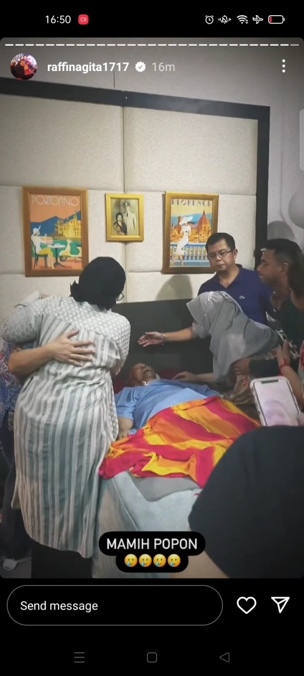 Tangis Amy Qanita Pecah saat Nenek Raffi Ahmad, Mami Popon Meninggal Dunia