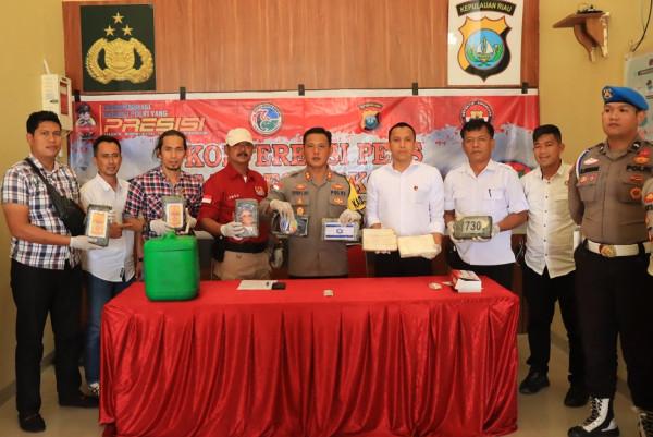 Ngeri! Sepanjang 2022 Polres Anambas Sita 57,3 Kg Kokain Senilai Rp410 Miliar